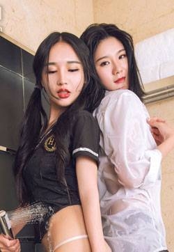 MM313美女南妹儿夏夏姐妹-双人派对壁纸图片