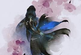 国风水彩画锦鲤好运手机壁纸