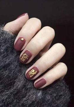 过年的指甲图片大全 过年红指甲图片