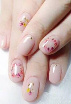 夏季清新ins风美甲合集，精致花朵款星座美甲
