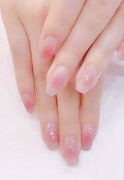 腮红美甲 美甲腮红甲图片