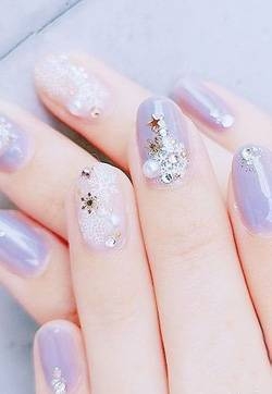 雪花美甲图片 美甲雪花简单图片教程