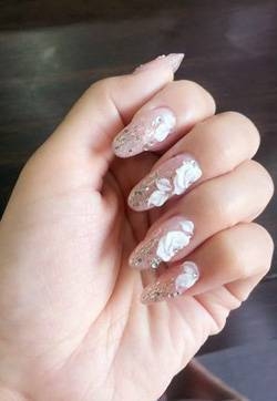 美甲延长款式图片 延长甲美甲图
