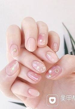 小指甲美甲图片 小指甲纯色美甲图片大全