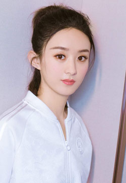 赵丽颖黑白运动装活力写真高清桌面壁纸