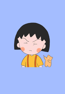 小清新樱桃小丸子卡通手机壁纸
