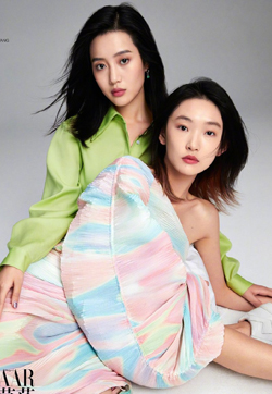 高清性感女星王梓薇周依然合体大片写真图片
