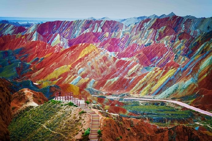 甘肃张掖彩虹山风景图片图片