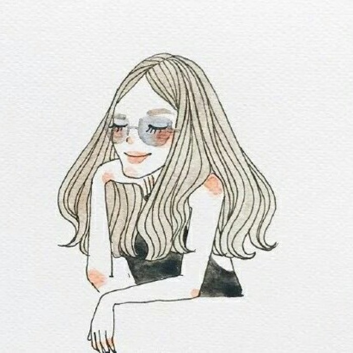女神头像图片   手绘插画头像图片图片