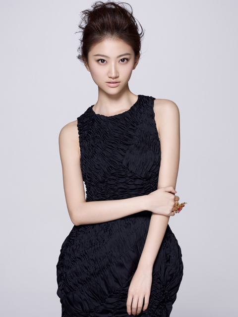 绝色美女景甜  黑色之美真漂亮图片