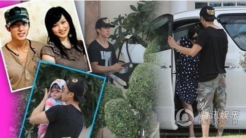吴尊喜添子 与女儿亲密一家四口照曝光图片