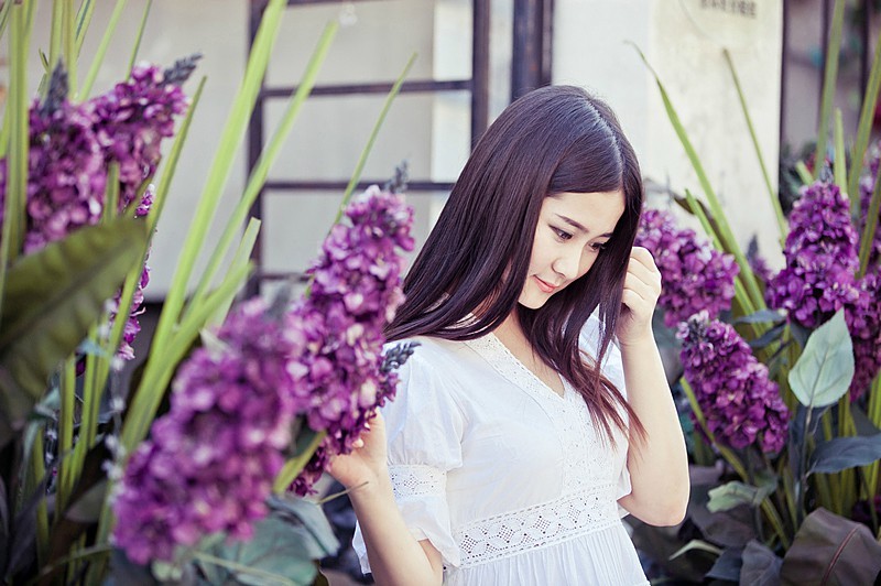 清纯mm 白色衬衫唯美写真图片