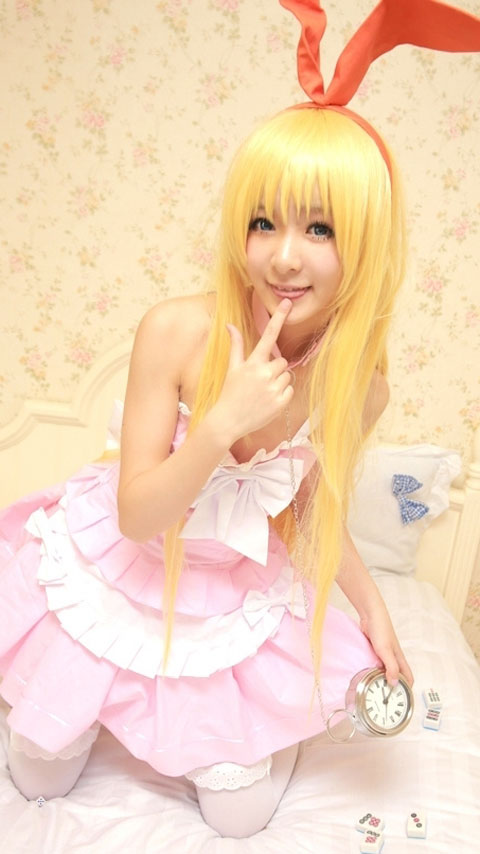 可爱女星徐娇cosplay性感兔女郎写真图片
