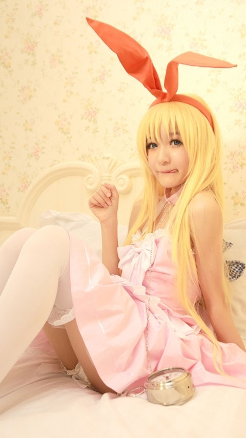 可爱女星徐娇cosplay性感兔女郎写真图片