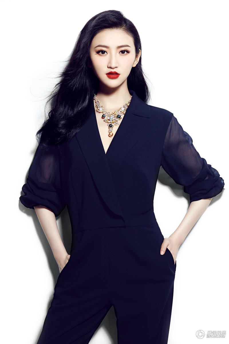 绝色美女景甜  黑色之美真漂亮图片