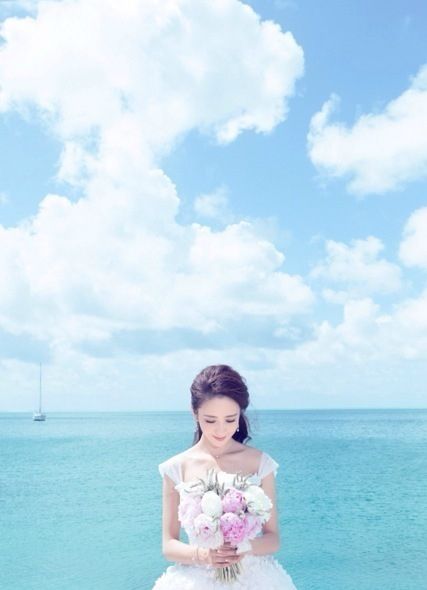 汤唯金泰勇婚纱照曝光图片 愿女神一生幸福图片
