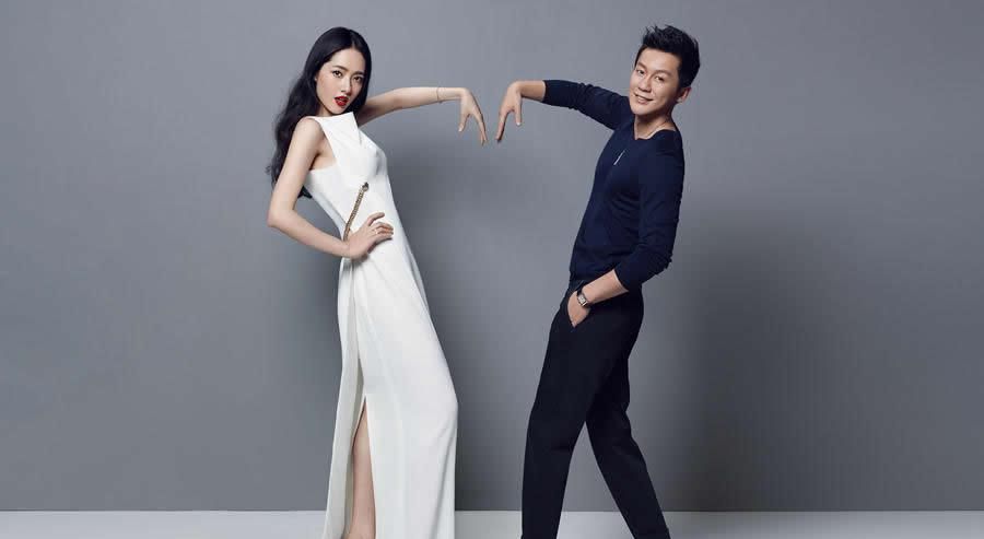 李晨郭碧婷甜蜜撕名牌幸福婚纱写真面部现唇印图片