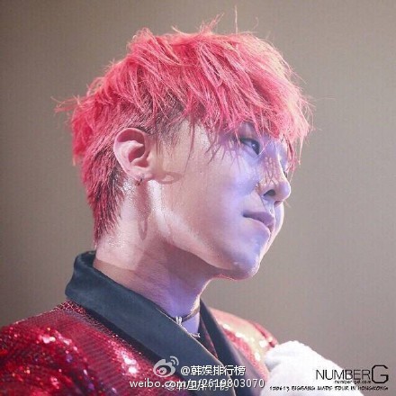 GD权志龙红色头发演唱会高清图片图片