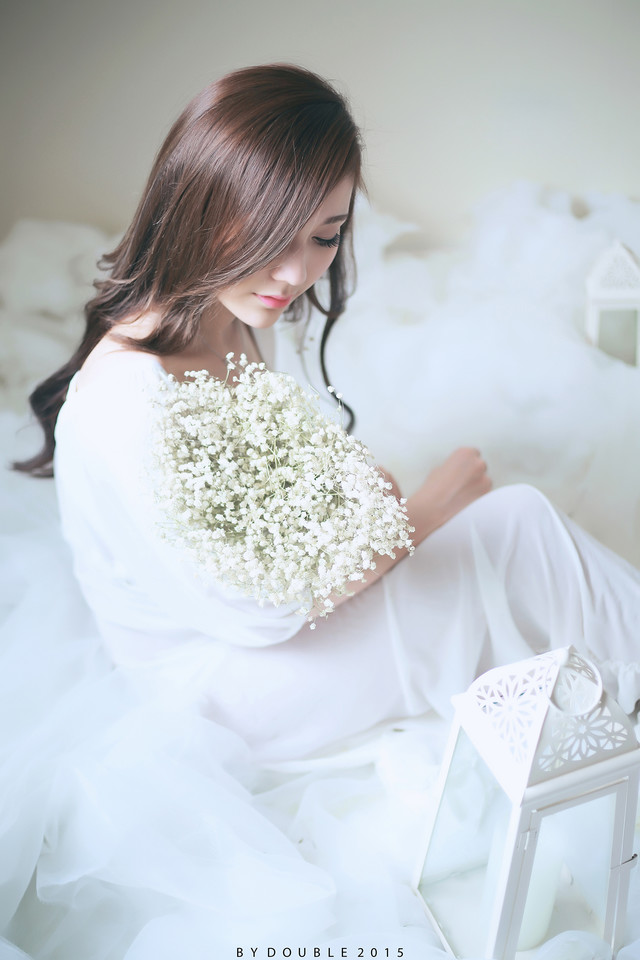 容祖儿首披婚纱 愿做小女人图片