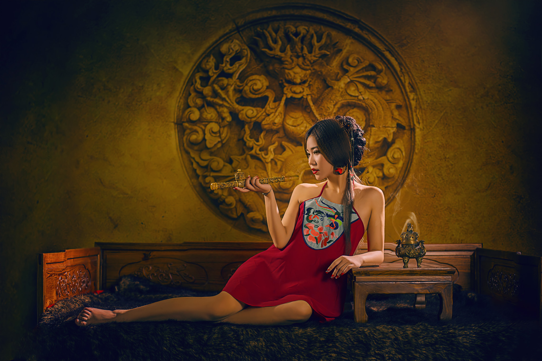 古装美女性感肚兜白皙美腿美女写真图图片 古装美女性感肚兜白皙美腿美女写真图图片
