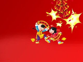 端午父亲节节日快乐桌面壁纸之卡通兔小贝图片