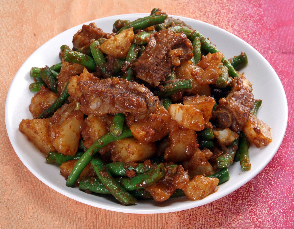 东北排骨炖豆角图片   东北美食图片图片