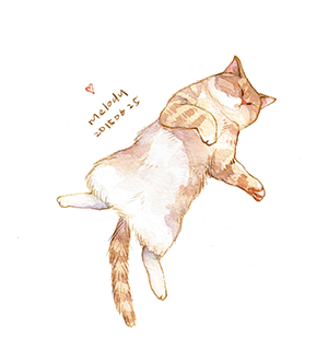 夏小茶Melody可爱萌猫小清新手绘GIF图片图片