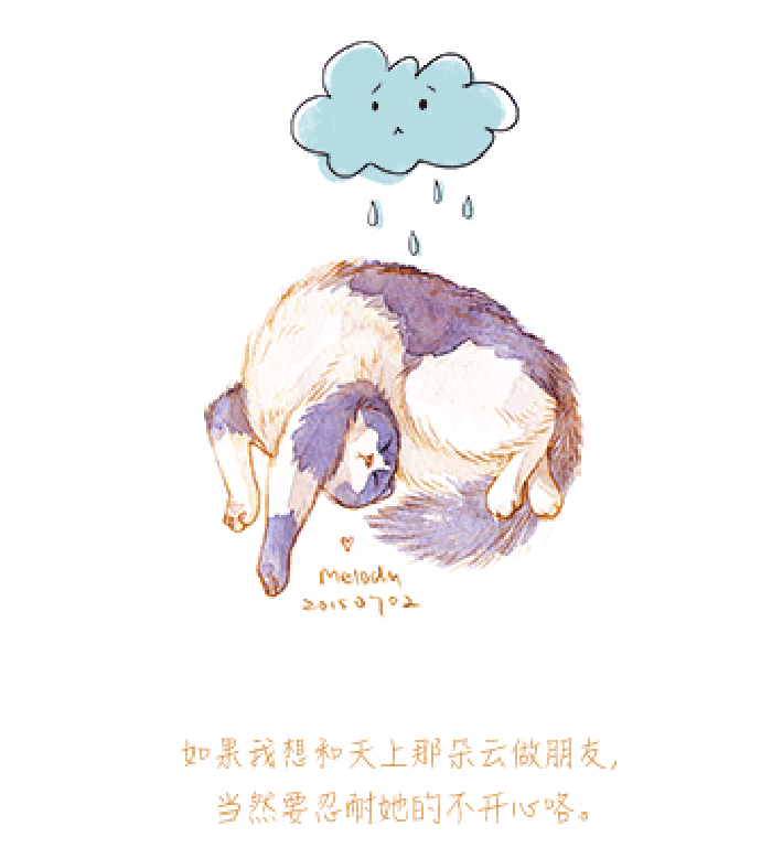 夏小茶Melody可爱萌猫小清新手绘GIF图片图片