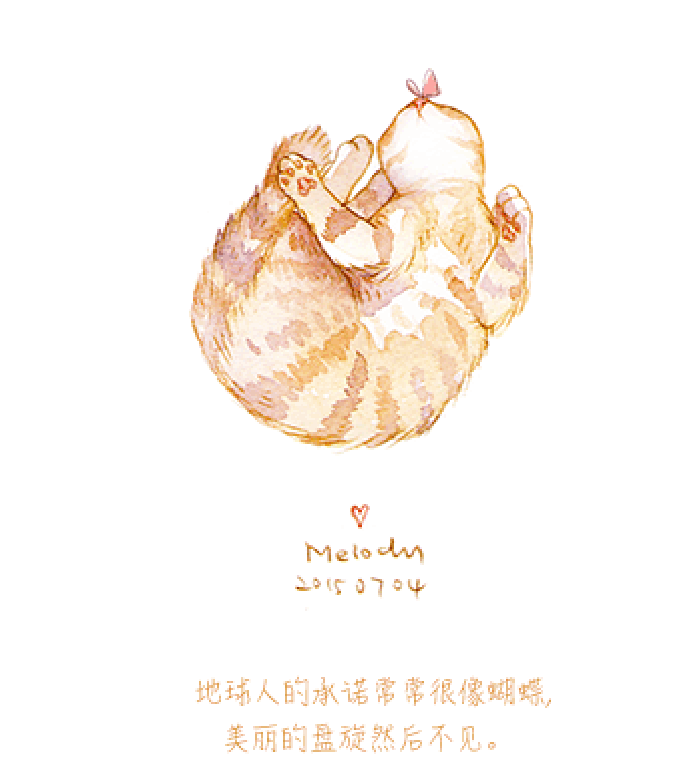 夏小茶Melody可爱萌猫小清新手绘GIF图片图片