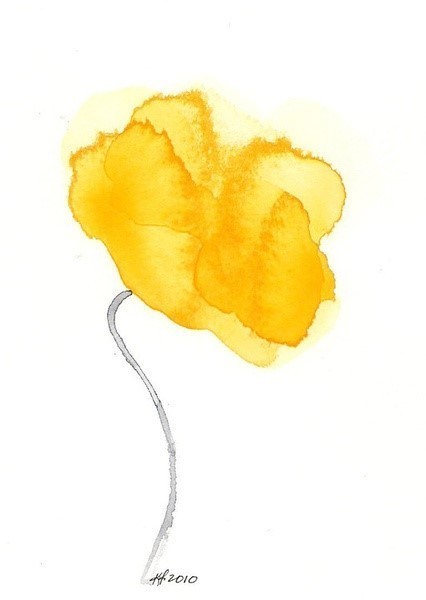 Karen Faulkner水彩一花一叶小清新手绘插画图片图片
