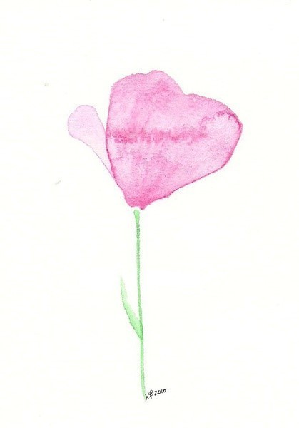 度薇年水彩手绘花环小清新插画图片图片