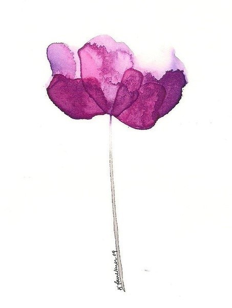 度薇年水彩手绘花环小清新插画图片图片
