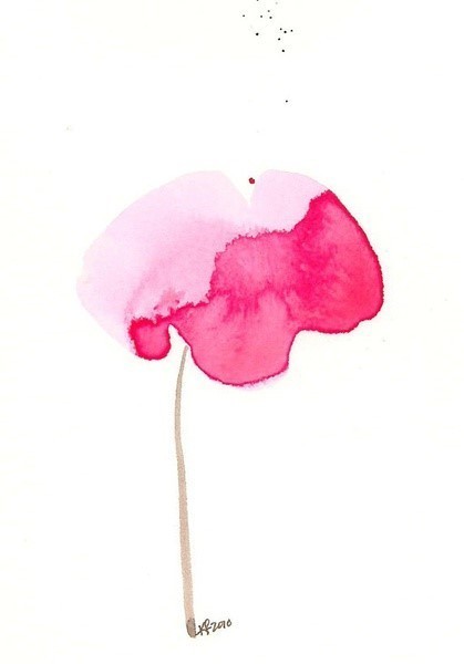 度薇年水彩手绘花环小清新插画图片图片