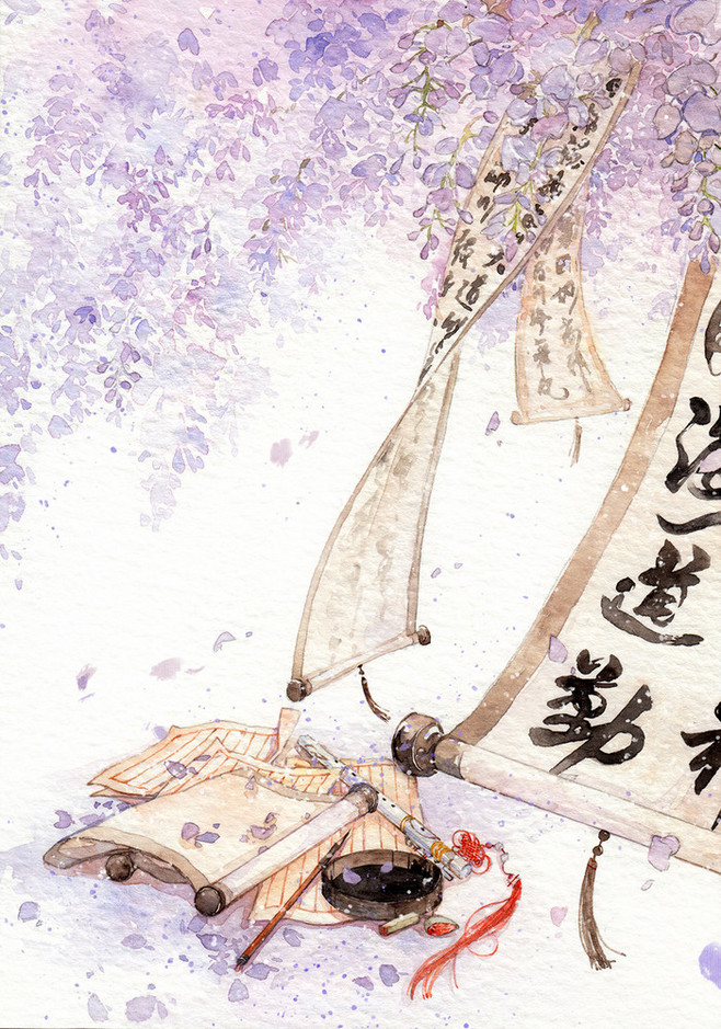 阿昕剑三水彩创意插画图片图片