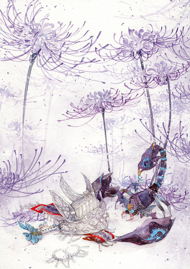 阿昕剑三水彩创意插画图片图片