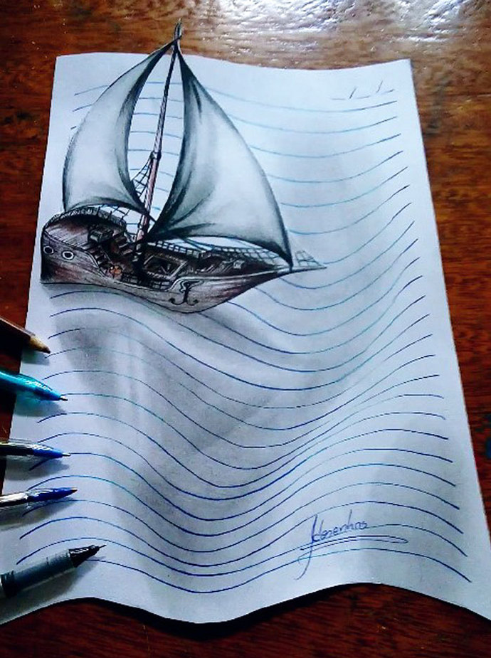 手绘艺术创意3D立体绘画趣图图片