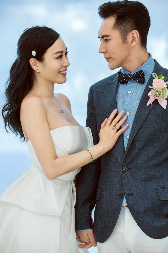 袁弘张歆艺婚纱照图片 浪漫纯真又甜蜜图片