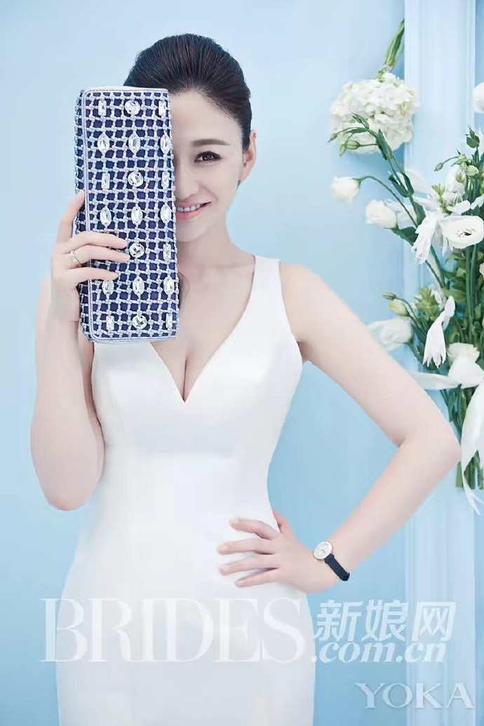 气质女神李小冉新娘装婚纱唯美写真摄影图片图片