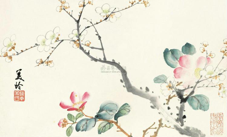 宋美龄国画山水画画作图片图片