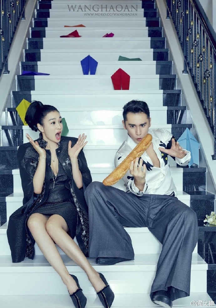 撒娇女王发杨乐乐何炅婚纱照  演绎苦情小三撒娇图片