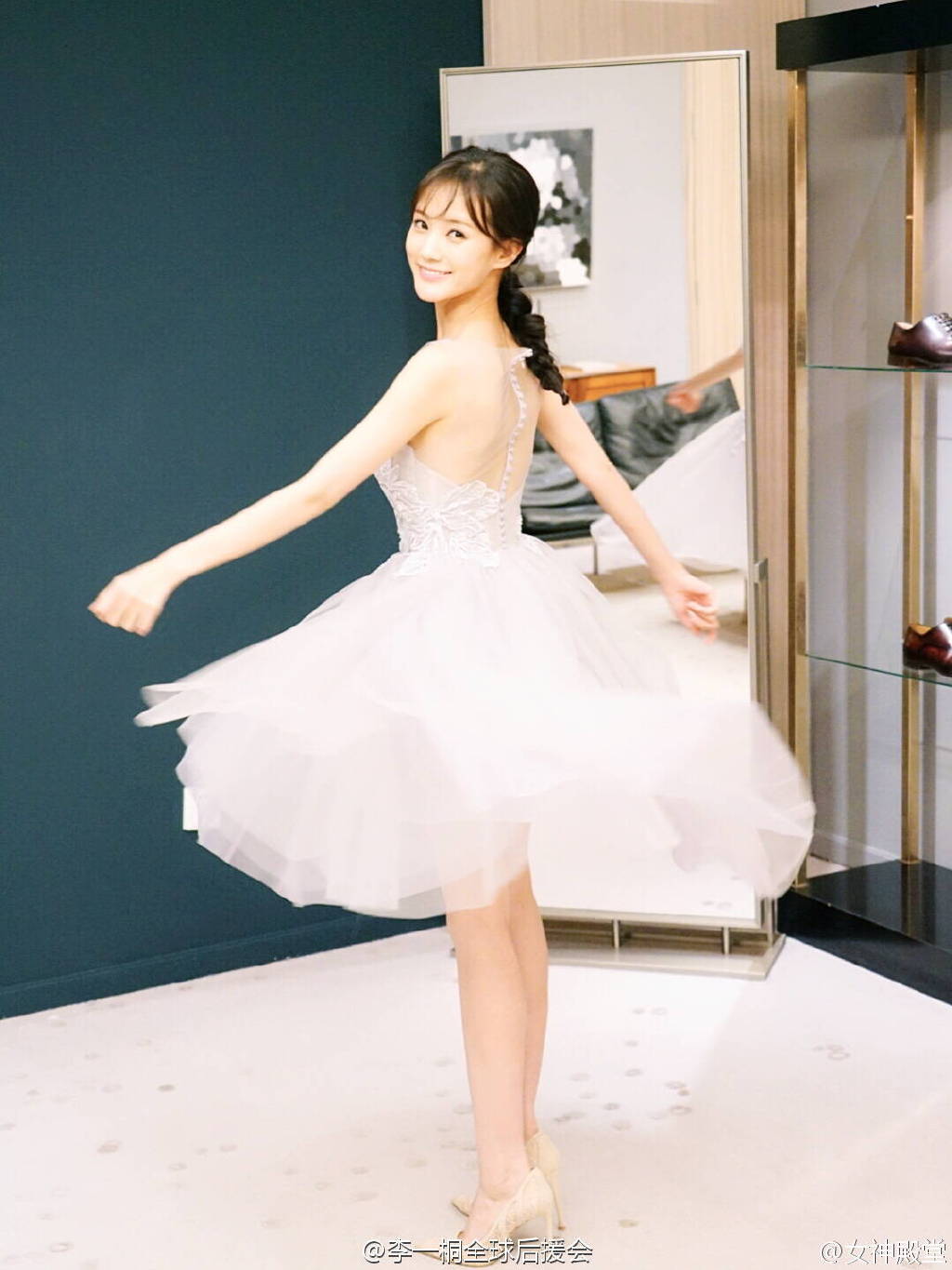高清中国内地山东济南女演员李一桐Q清纯小公主白裙明星美女写真图片图片