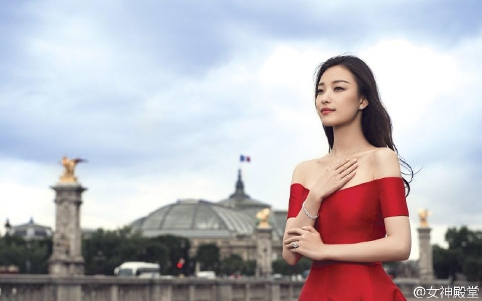 气质女神倪妮红裙性感时尚高清绝美写真图片图片