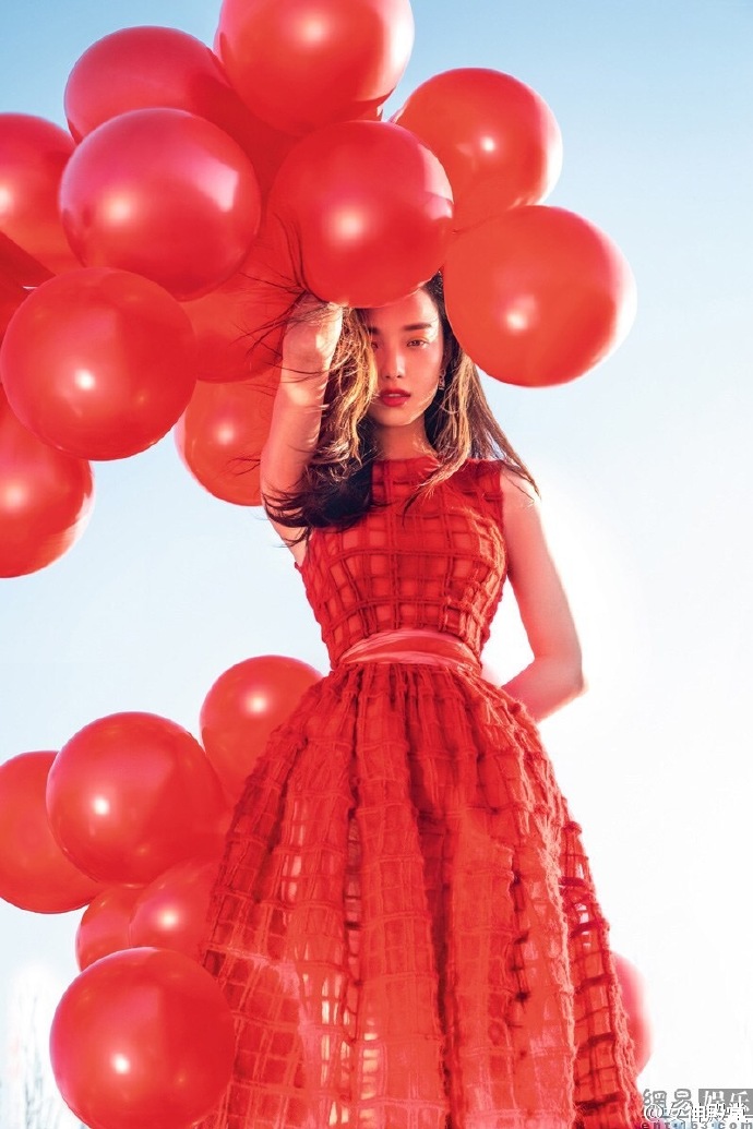 气质女神倪妮红裙性感时尚高清绝美写真图片图片