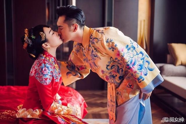 白冰唯美梦幻婚纱照曝光图片