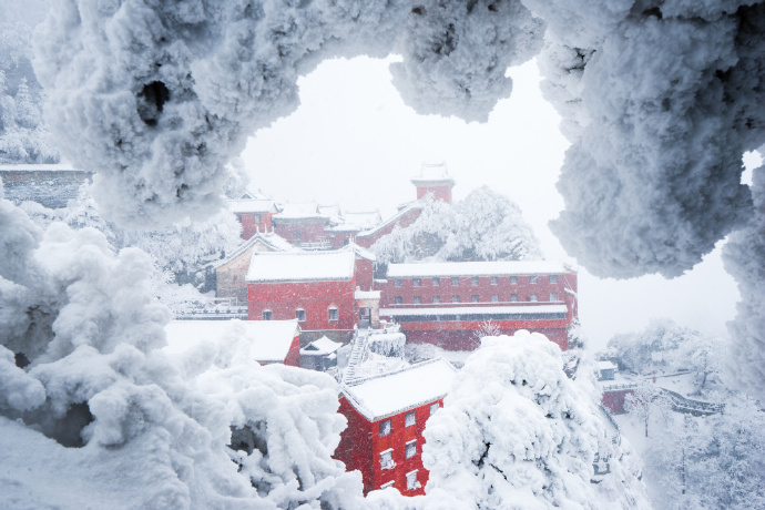 武当山唯美雪景图片 宛如人间仙境的美丽图片