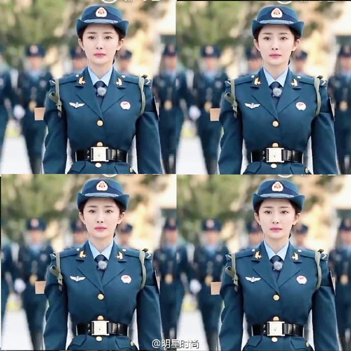 正真男子汉杨幂穿上礼宾服的杨幂英姿飒爽图片
