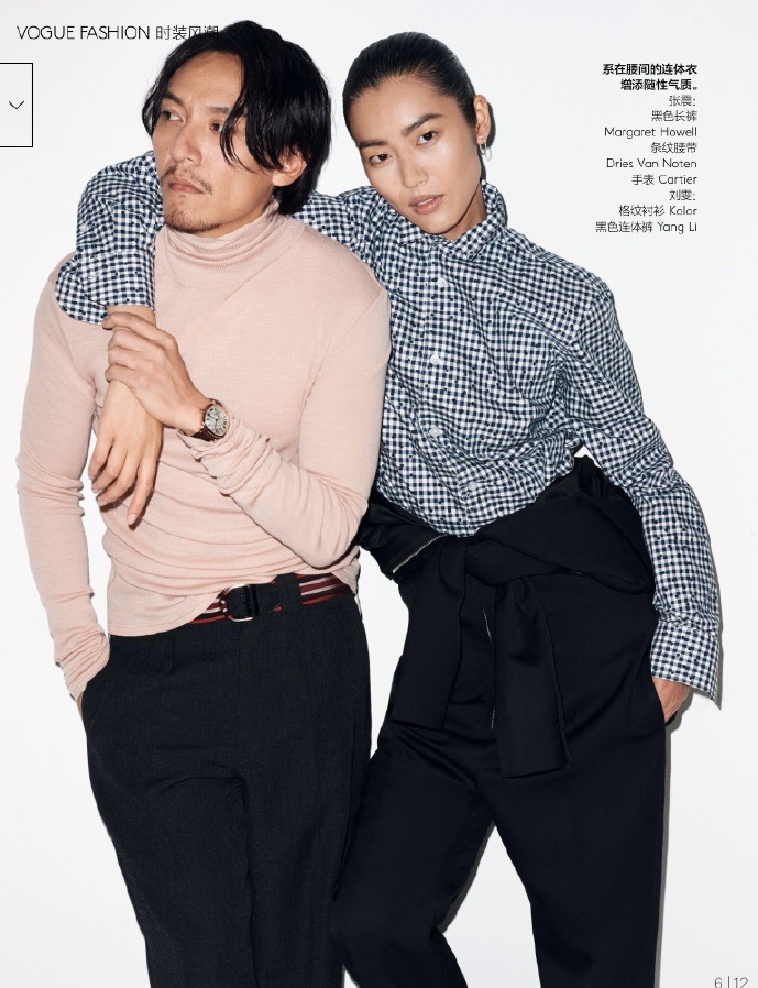 刘雯携手胡歌、张震共同演绎Vogue China12月刊时装大片图片