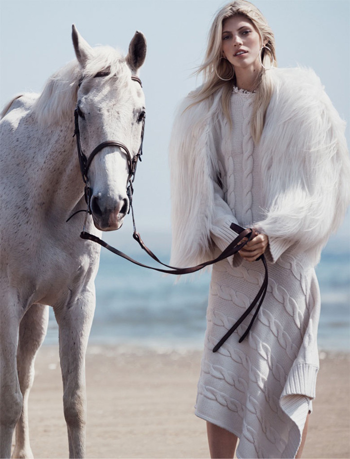 维密天使超模Devon Windsor 演绎浪漫沙滩时尚写真图片图片