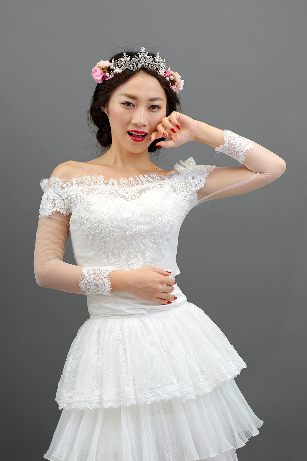 气质女神李小冉新娘装婚纱唯美写真摄影图片图片