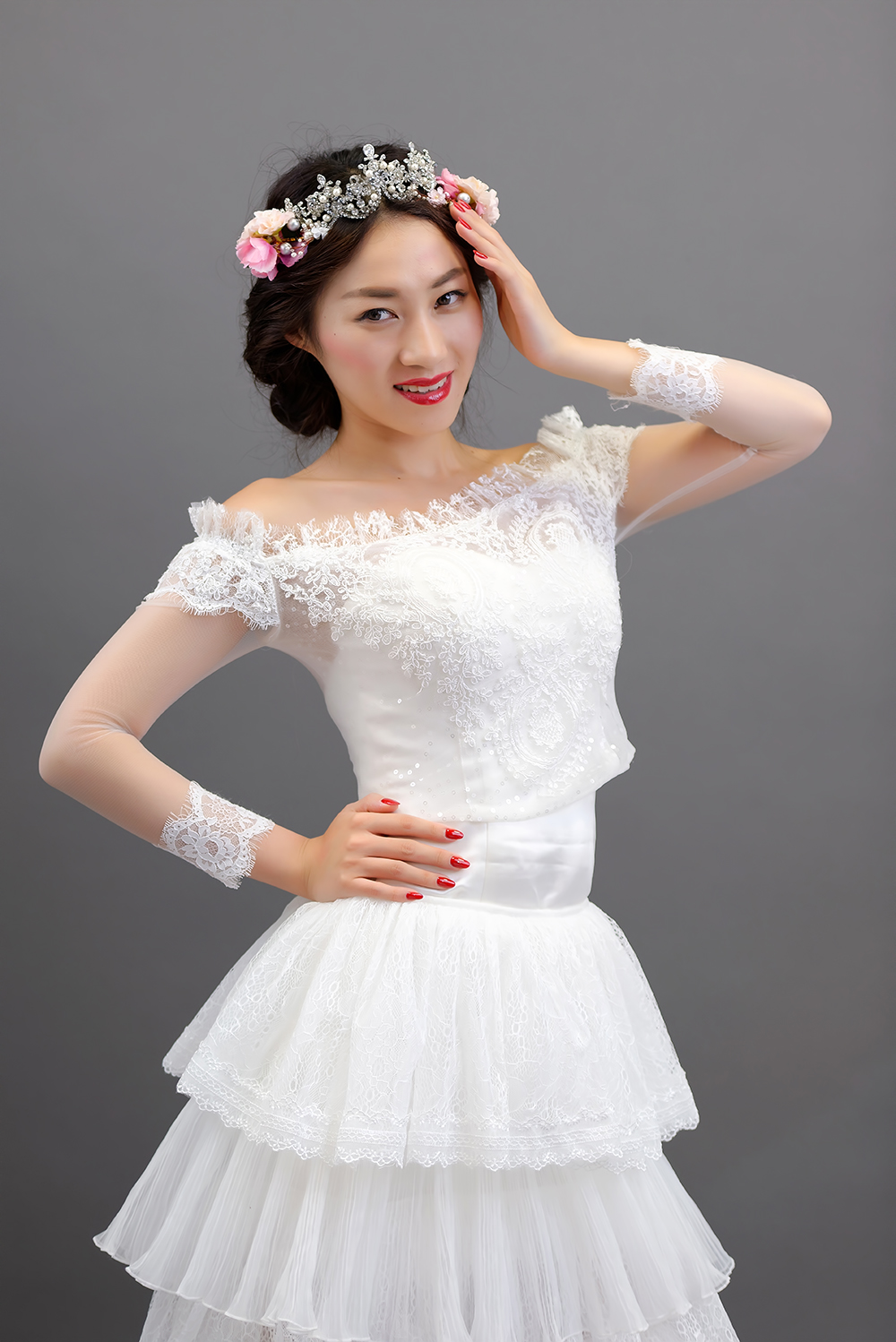 气质女神李小冉新娘装婚纱唯美写真摄影图片图片